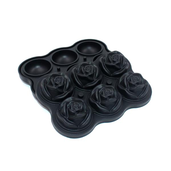 Silicone Rose Ice Ball Maker Easy Release Large Ice Cube for Cocktail Snack Trays