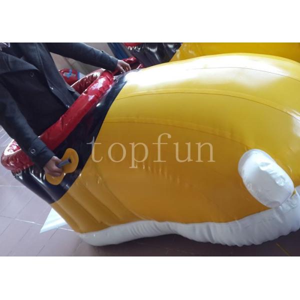 Sapatas infláveis amarelas do PVC para o campo de futebol inflável interessante de passeio da raça