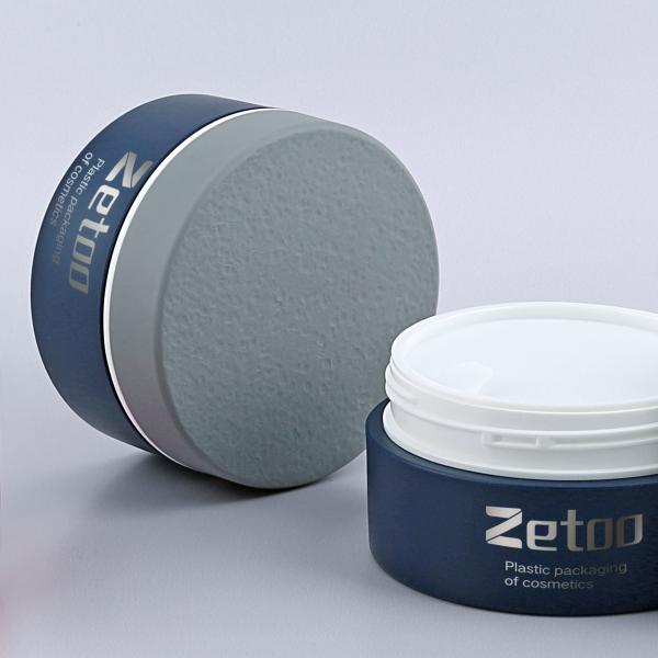 Round 100ml Cosmetic Jar Red Beauty Cream Jar Customized With Stone Texture Cap