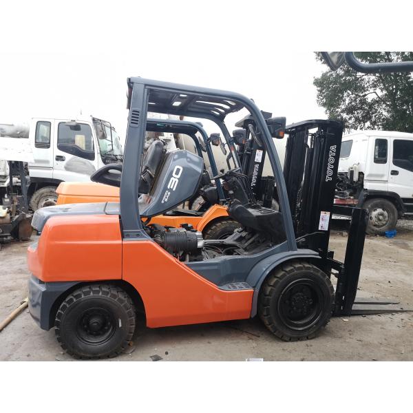 5.5m high mast TCM FD70 7ton Diesel Forklift Truck , TCM used container forklift