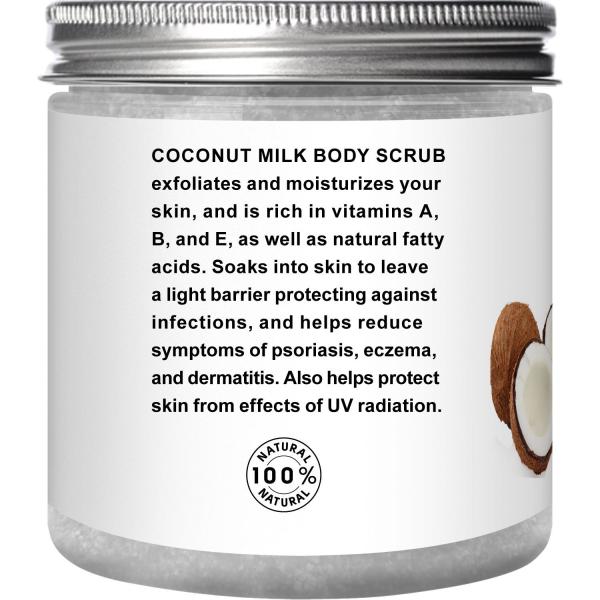 Productos naturales Exfoliating leche de coco potente del azúcar de Brown del exfoliante corporal del cuidado de piel la alta