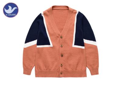 Buttons Up Children's Cotton Cardigans , Long Sleeve Cardigans For Little Boys 