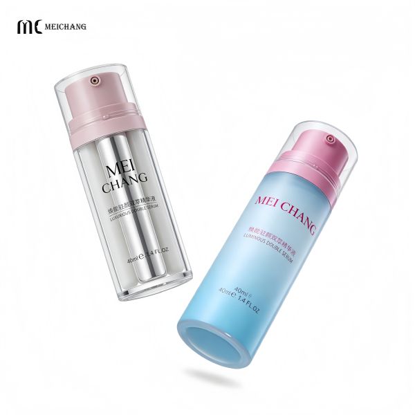 40ml Dual-Chamber Lotion Pump Bottle for 1:1 / 1:3 (20ml+20ml 10ml+30ml) Designed for High-End Serum Brands（MC-1601）