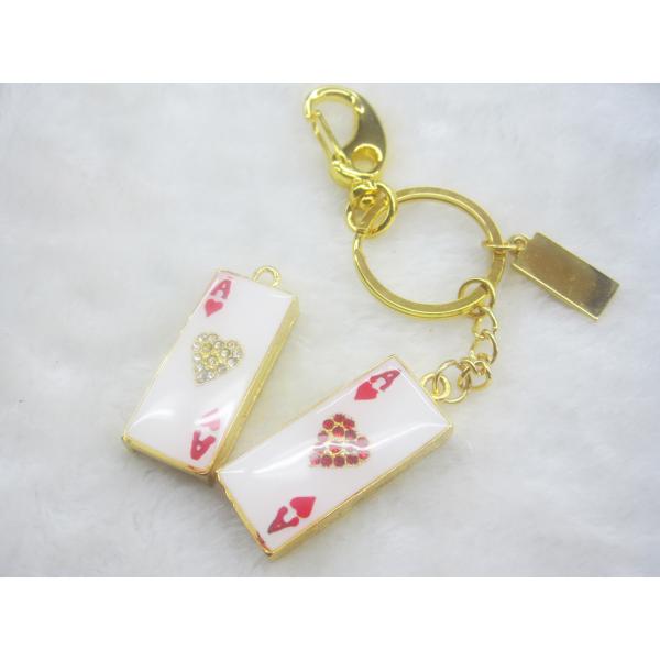 Customized Logo and image Poker Keychain Jewelry USB flash drive 4Gb