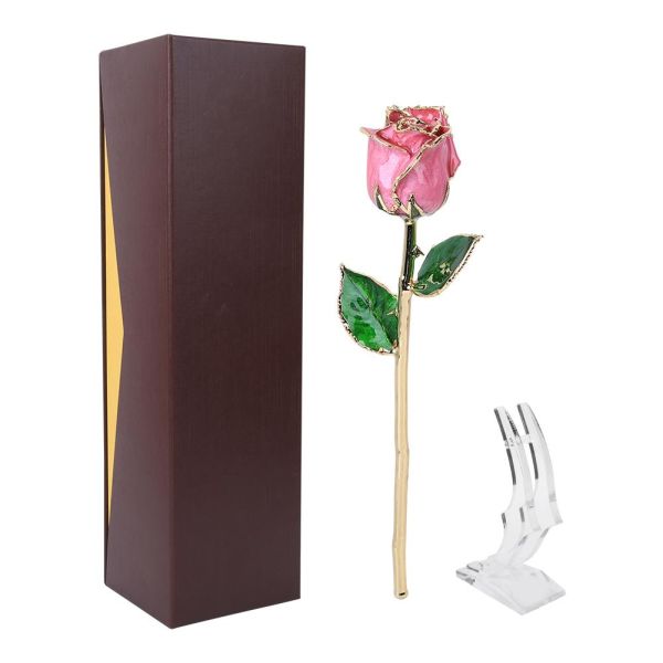 Preserved Roses Gold Plated Rose Real Flower Handmade Wholesale