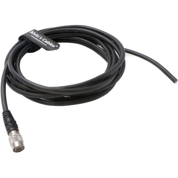 Black 6 Pin Hirose Cable , Hr10a 7p 6s Cable For Basler GIGE AVT CCD Camera