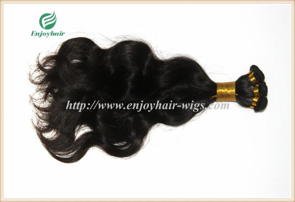 Hand tied weaviing Malaysian virgin remy hair,body wave hair extension no shed no tangle