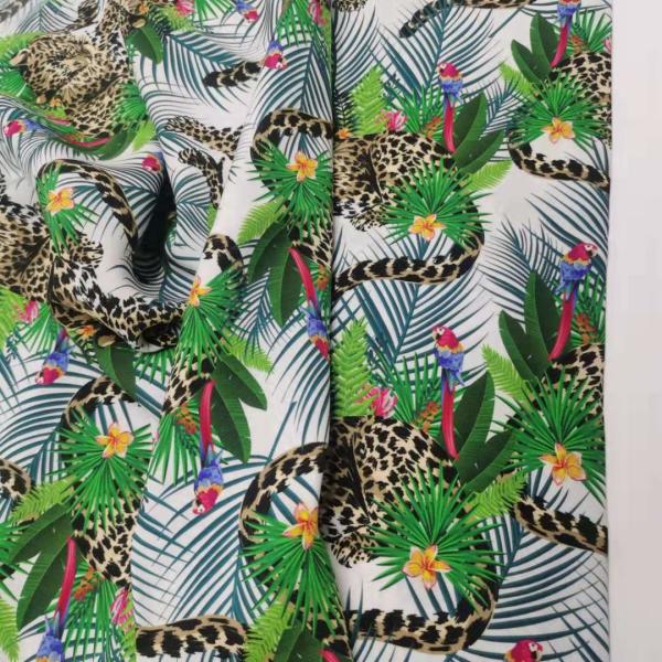 Screen Printed Microfiber Fabric 15Dx15D 30gsm 150cm Breathable 100% Nylon