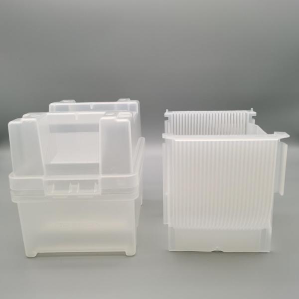 6 Inch 150mm Wafer Shipping Box PP Base Lid Cassette Set Transparent Color With High Compatibility