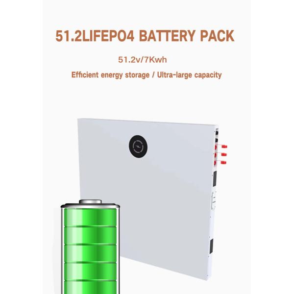 7kw Household Wall Mount Lifepo4 Battery Solar Energy Storage 200ah 51.2v 48v