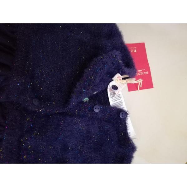 Fashion navy Children's Winter Clothes Embroidery Pattern Girls Sweater Dress