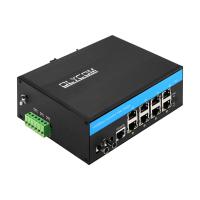 8 portas ERPS L2+ Switch gerenciado Industrial Gigabit Ethernet ST SM/MM Fiber Port