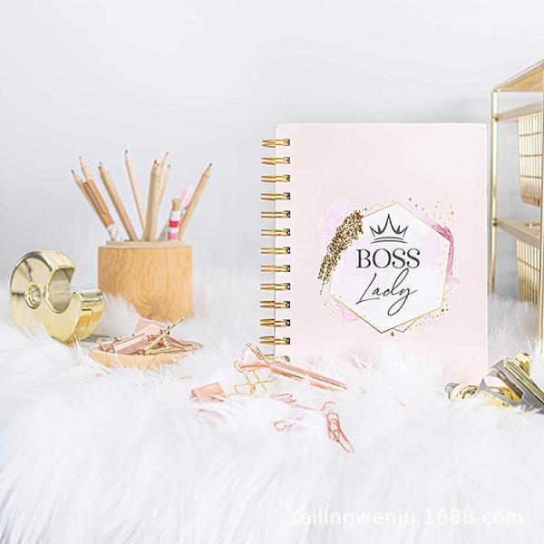 Rose Gold Foil Notebook And Pen Gift Set For Girl Custom Luxury Office Stationery Set