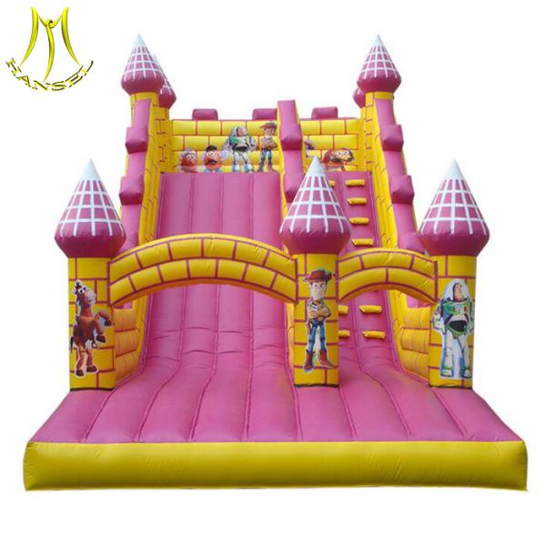 Hansel stock pvc material commercial inflatable bounce house inflatable slide supplier
