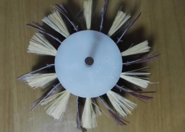 Fiber Bristle Nylon Roller Brush 160MM OD With 120 Grit Sanding Paper