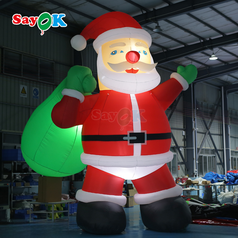 20ft Inflatable Santa Claus for Christmas Decorations & Outdoor Advertising