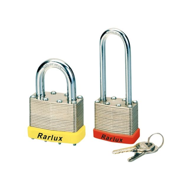 Steel Laminated Keyed Padlock with 2 Brass Keys Heavy Duty Weatherproof Outdoor Use Custom Logo
