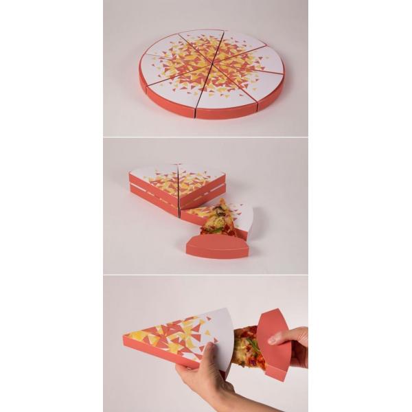 Disposable Triangle Eco Friendly Food Packaging For Candy Cake Pizza