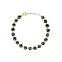 Thorn CZ Diamond Tennis Bracelet Rhodium Plated Black Gemstone Bracelet