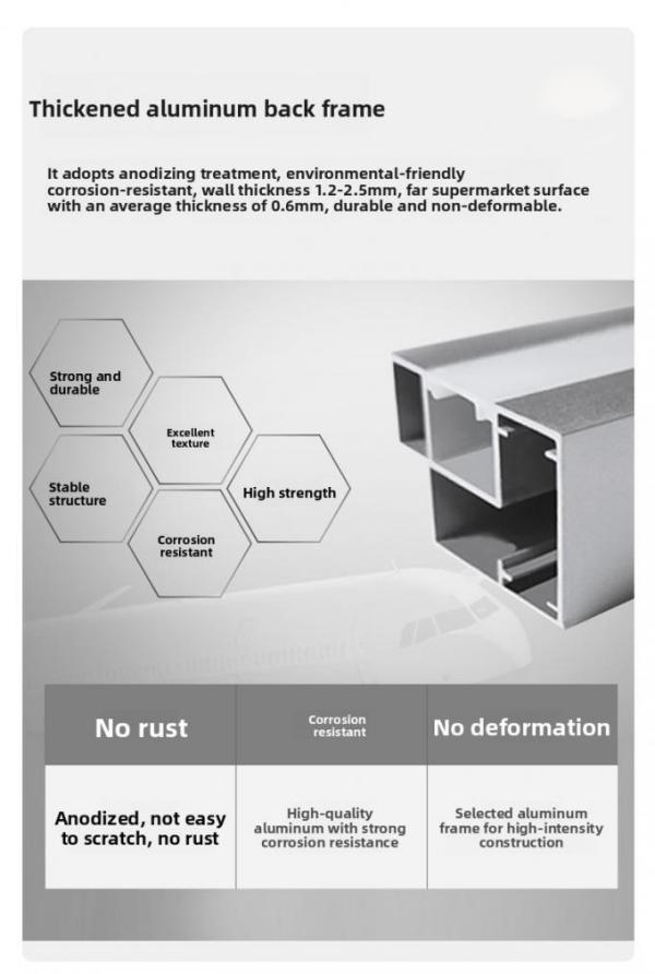 Modern Large Rectangle Metal Frame Mounted Mirror Shelf Touch Switch IP44 Design Style Lights Hotel Use Apartment Villa 3-Year