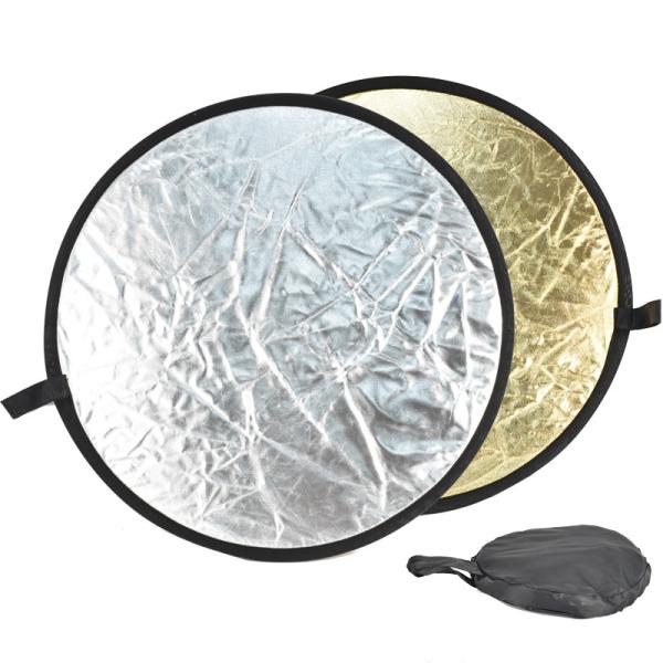 60cm Silver Gold Folding Photo Studio Reflector For Outdoor Indoor Shooting