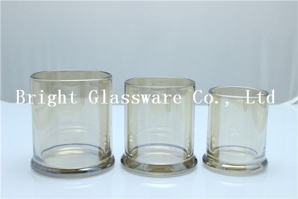 Colored glass decorative glass candle jar for fragrant candles