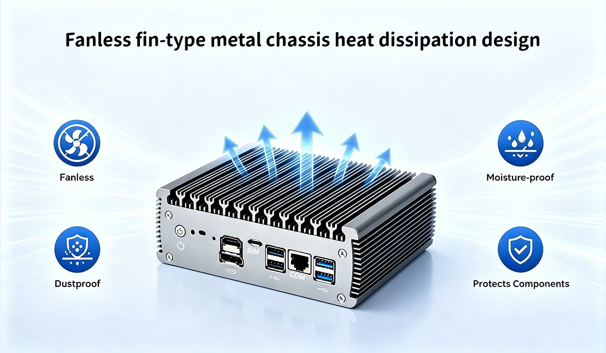 Intel N100 Processor Firewall Mini PC With 6 LAN 1 HD-MI 1 DP