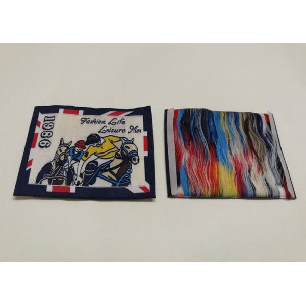 Изготовленная на заказ сплетенная ткань ярлыков одежды обозначает сплетенные бирки для фабрики одежды детей