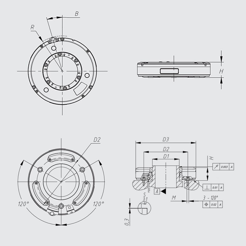 Промышленный абсолютный кодировщик угла с полым валом 55mm