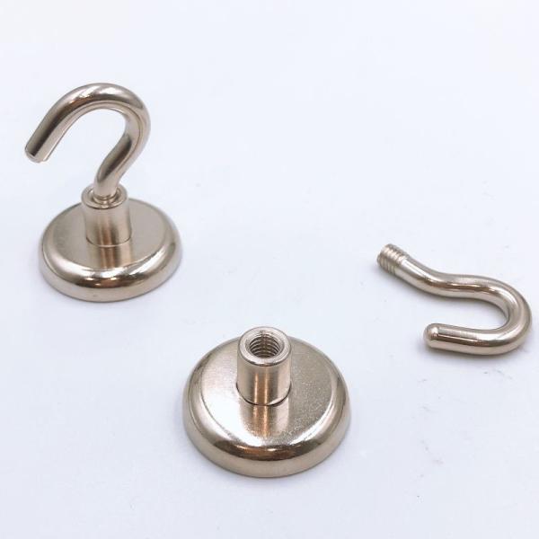Nickel Coated Industrial Strength Magnetic Hooks Custom Made Antirust