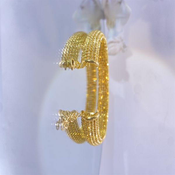 Chic Small Gold Plumeria Earrings