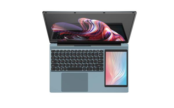 Laptop de doble pantalla de 15.6 con táctil de 7, Intel N100, SSD+HDD, Win 10