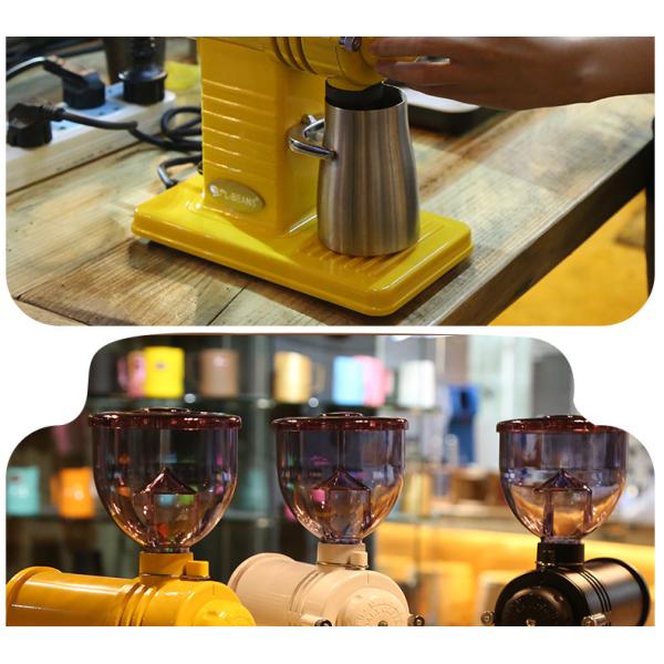 Update Type Commercial Burr Coffee Grinder With Measuring Brush Spoon
