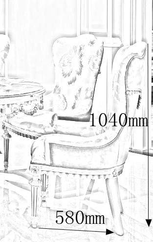Antique French style home furniture wood design  dining chairs FY-133