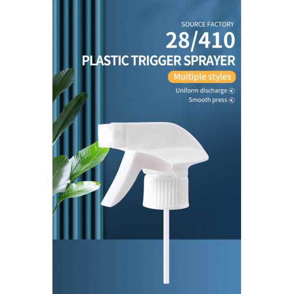 Plastic 28/410 Trigger Sprayer for Bottles Customize White Garden Cleaning Spray Head