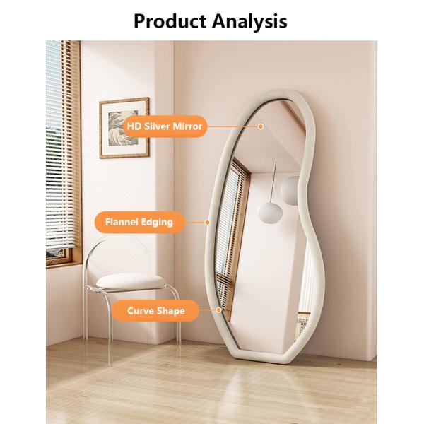 Custom Standing Arched Floor Mirror Full Length 78x108cm