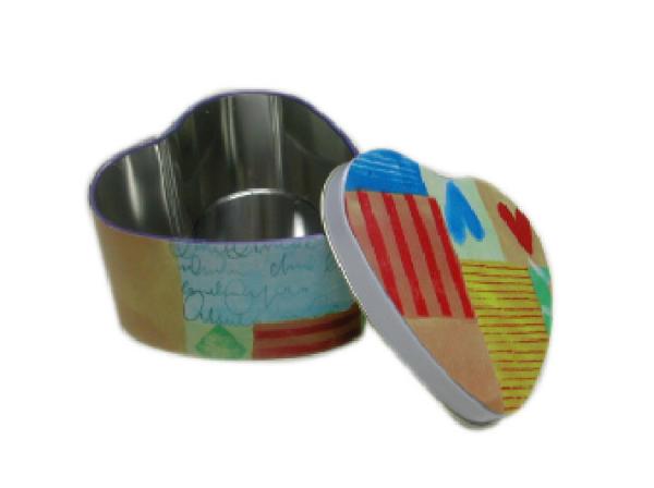 118*110*66hmm Heart Shaped Cake Box , Personalized Ice Cream Tin Can