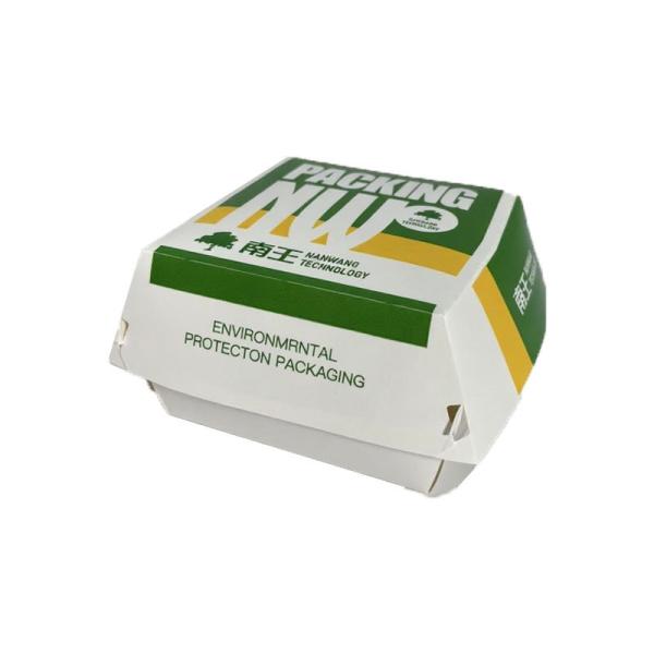 Disposable Kraft Paper Hamburger Container Custom Disposable Burger Packing Box