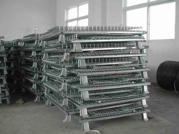Stainless Steel Wire Mesh Cage Folded Collapsible Wire Mesh Containers Heavy Duty