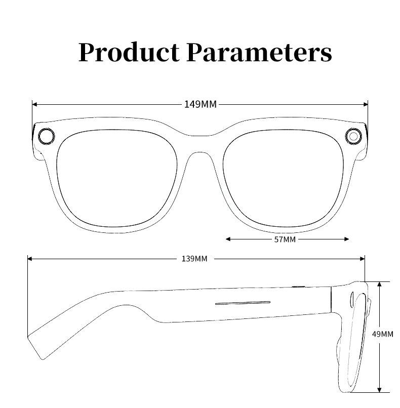 Multilingual AI Powered Smart Translator Glasses Hands Free Wearable For Business Travel Conference