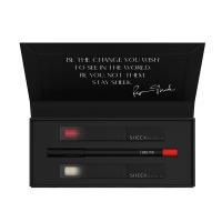 Le rouge à lèvres emballage cosmétique de carton de 1000 GM/M enferme dans une boîte Matt Black