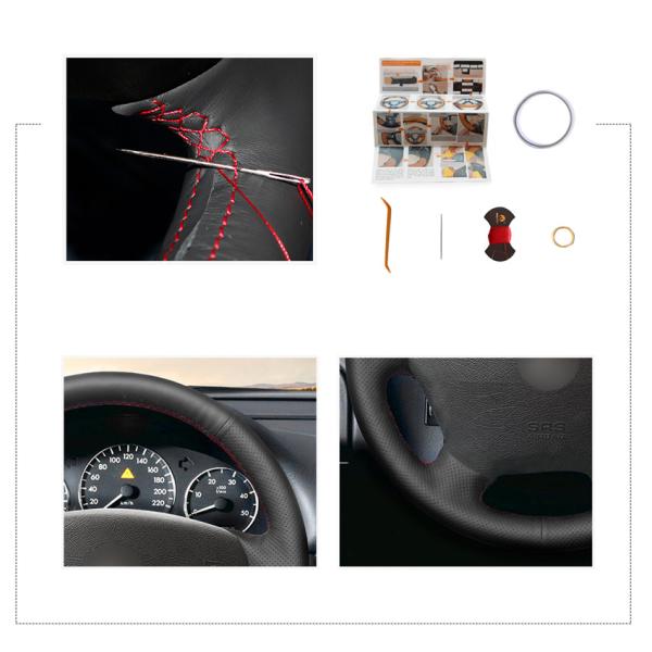 1998-2005 M-Class W163 Custom Genuine Leather Steering Wheel Cover for Mercedes-Benz