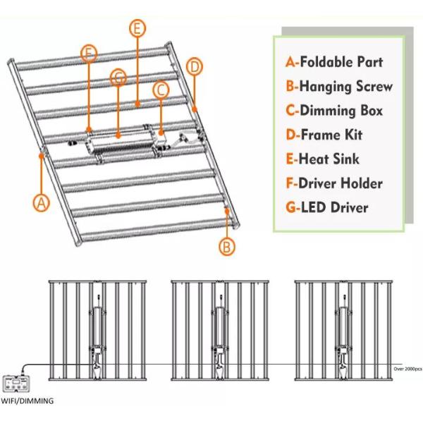 Indoor 6x6 Plant LED Grow Lights UV 385nm 395nm IR 730nm 740nm