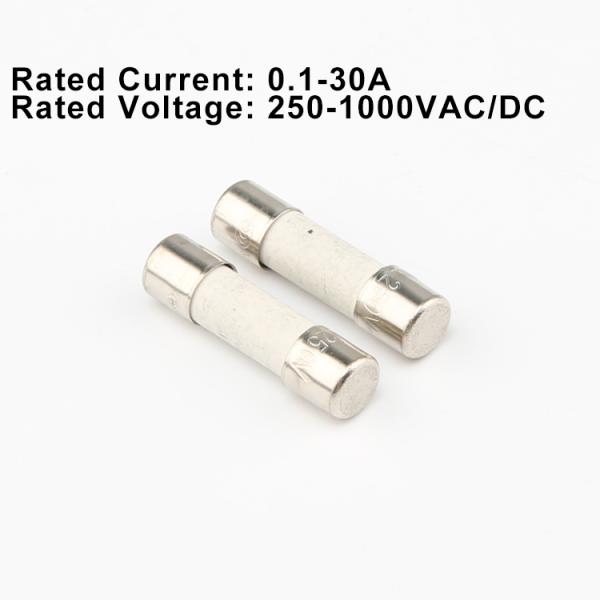 250VAC 250VDC 300VAC 300VDC 500VAC 500VDC 600VAC 700VAC 0.2A to 30A 5kA Fast Acting 5x20mm Ceramic Fuse