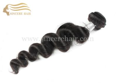 55 CM Loose Wave Hair Weft Extensions for sale - 22 Inch Black Loose Wave Remy Human Hair Weft Extension for sale