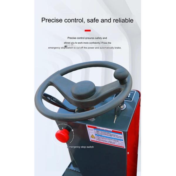 Solid Tire 2 Tons 4 Wheel Electric Forklift With Emergency Stop Button, 3-6M Lifting Height, AC Controller