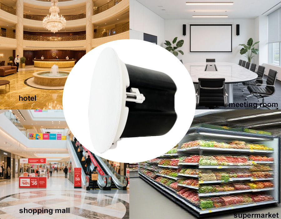 Frameless Magnetic Commercial Ceiling Speaker 30W Public Address Speaker 5 Inch