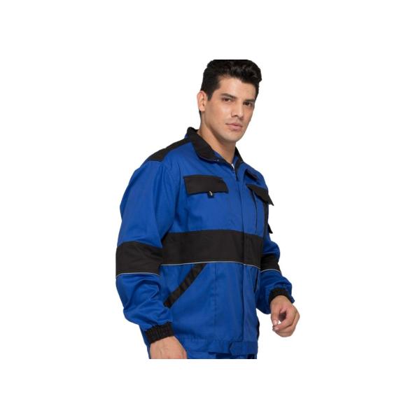 Functional Heavy Duty Mens Warm Work Jackets Safety With Reflective Piping