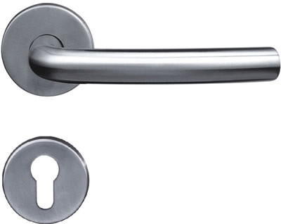 Durable Round Corner Stainless Steel Door Handles , Interior Door Levers
