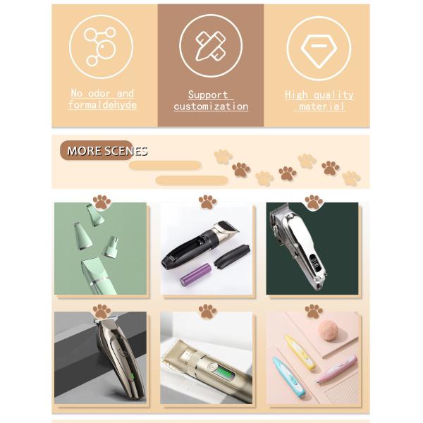 Battery Powered Pet Hair Trimmer Clippers Multiple Heads Grooming Kit for Small Pets